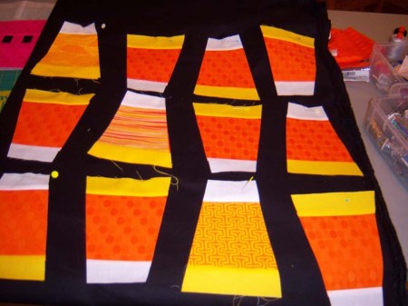 Modern Quilt Guild Challenge 2013 more assemby