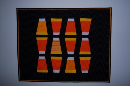 Completed Modern Quilt Guild Season Challenge 2013 with flange and binding 